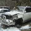 На автодороге Оса-Мольта опрокинулся автомобиль Land Cruiser с людьми